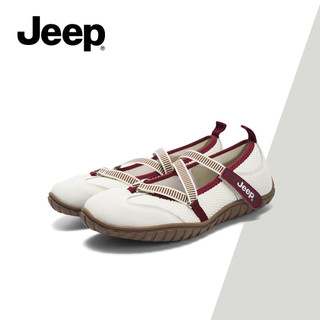 Giày đế mềm Mary Jane đế mềm cổ điển mới của JEEP dành cho nữ - Giày thường cổ thấp, Giày trượt nhẹ lấy cảm hứng từ ba lê, Trang phục hàng ngày thanh lịch