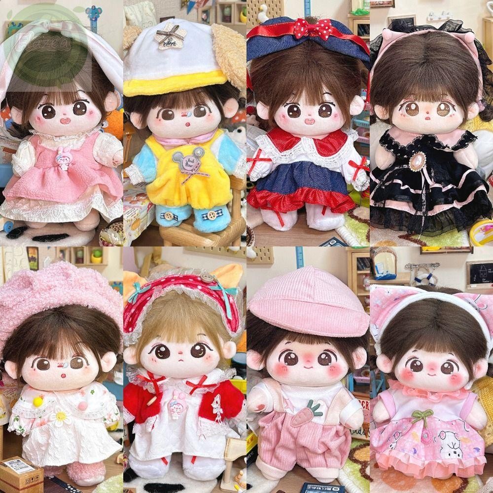 Flazea Búp Bê Dress up, 20cm Búp Bê Cotton BJD Mũ Búp Bê, Phim Hoạt Hình OB11 Quà Tặng Băng Đô Quấn Tóc Ngọt Ngào Đồ Chơi Sang Trọng