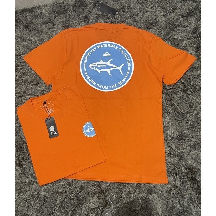 Quiksilver Cổ Điển Cotton Nguyên Chất In Hình Mùa Hè Cotton Nguyên Chất Thoáng Khí Nam Nữ Cùng Phong Cách Áo Thun Phong Cách