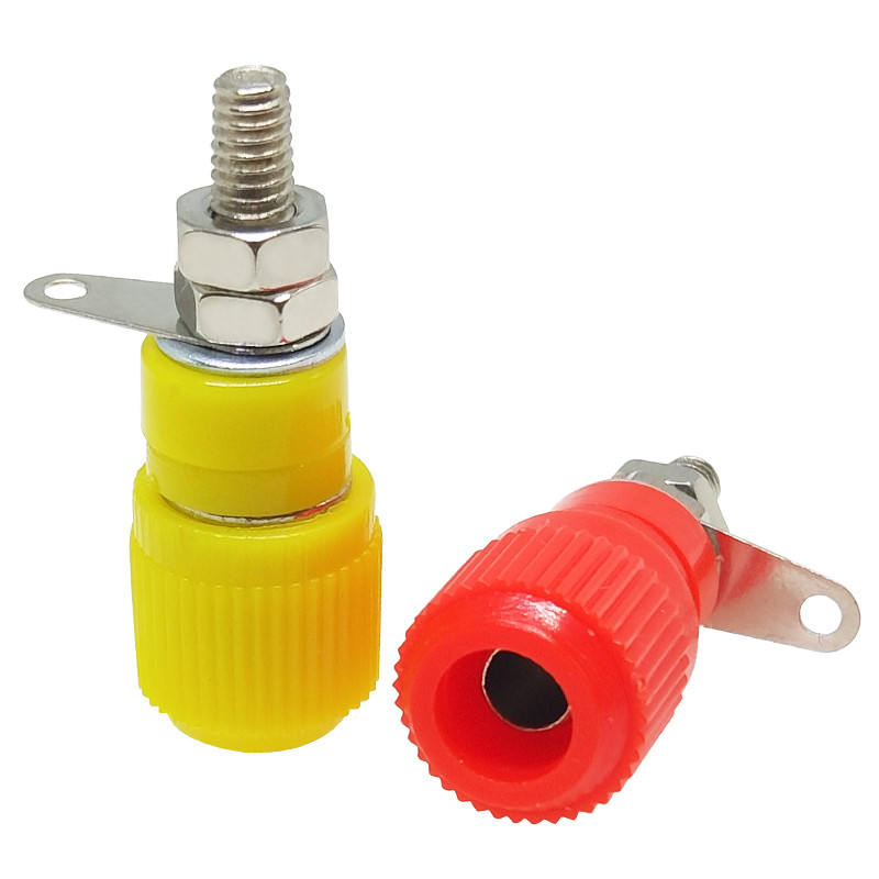 ((10 Cái) JS-910B Khối Thiết Bị Đầu Cuối Khối Thiết Bị Đầu Cuối Khối 4 Mm Chuối Đầu Ổ Cắm Kiểm Tra Ổ Cắm Đỏ Đen