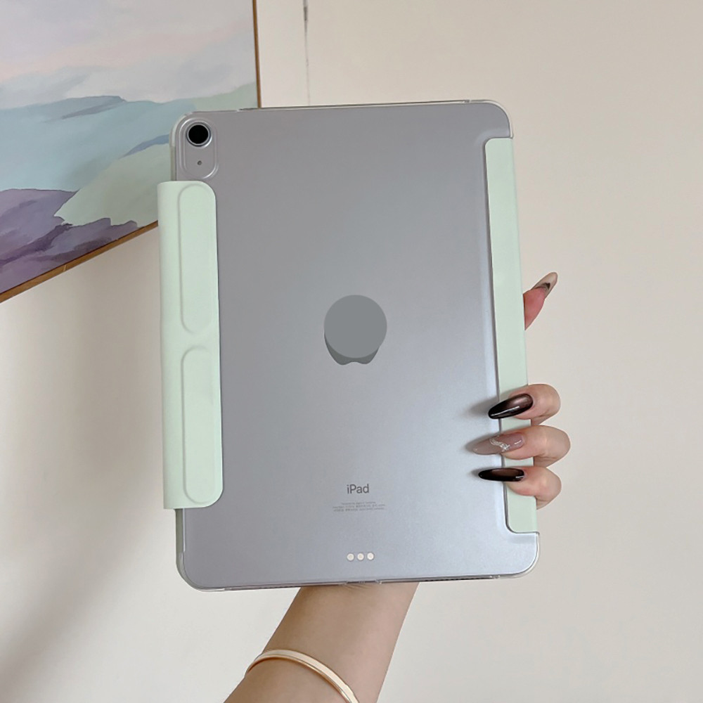 Ốp Lưng Da Cứng Ba Lần Cho Mini6 Mini7 A17Pro IPad 7 8 9 10 11 A16 Air 3 4 5 6 7 Air 11 M2 M3 Pro10.5 Pro11 2018 2020 2021 2022