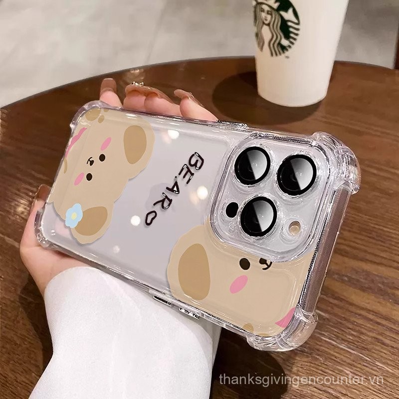 Ốp Lưng Gấu Hoa 3 In1 Cho Oneplus Ace 3 Pro 3V Ace 2 Pro Racing 11 12 12R Oneplus Ace3Pro Ốp Lưng Điện Thoại Mềm Chống Rơi Vỏ Bảo Vệ Dễ Thương UE9G 1EGZ