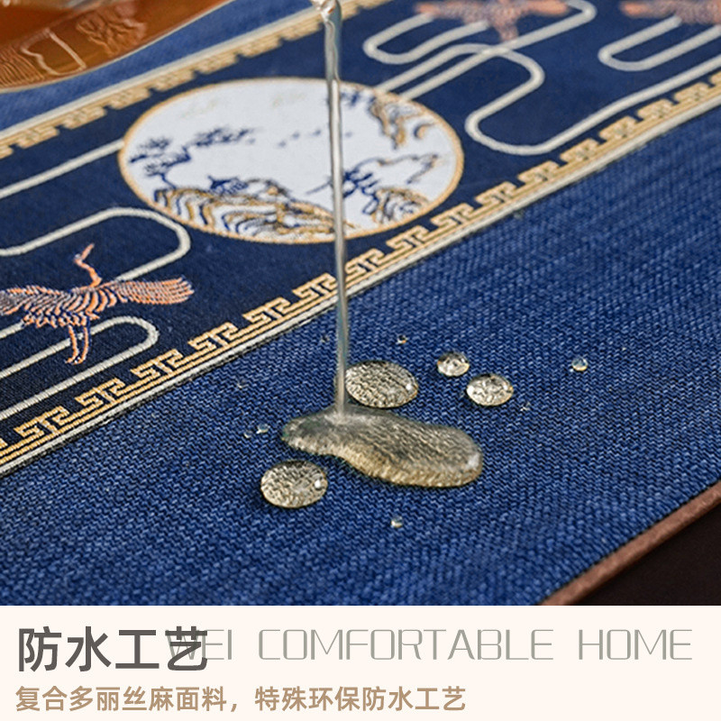Mới Phong Cách Trung Quốc Chống Thấm Nước Bàn Trà Trà Trà Thiền Bàn Trà Khăn Trải Bàn Dài Phong Cách Trung Hoa Khăn Trải Bàn