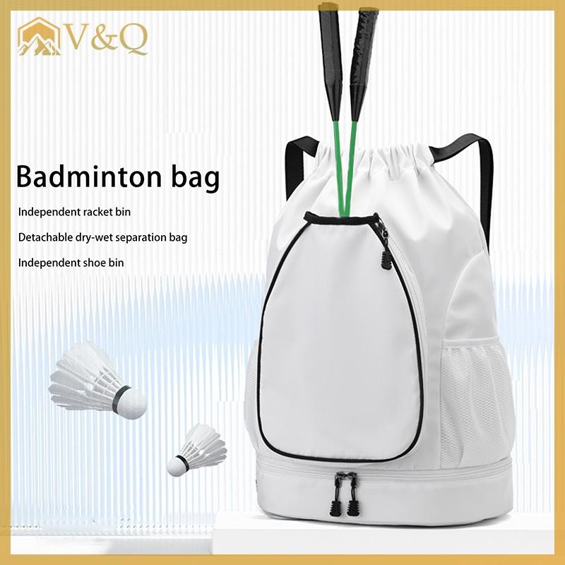 Littleloves1 Vợt Tennis Ba Lô Giữ 2 Vợt Cầu Lông Túi Thể Thao Dung Tích Lớn Tập Gym Túi Tập Thể Dục Có Túi Giày EN