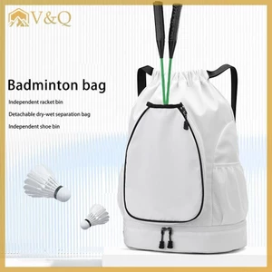 Littleloves1 Vợt Tennis Ba Lô Giữ 2 Vợt Cầu Lông Túi Thể Thao Dung Tích Lớn Tập Gym Túi Tập Thể Dục Có Túi Giày EN