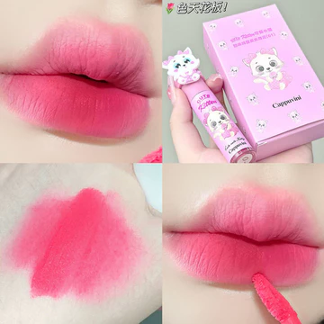 Hàn Quốc dịu dàng màu hồng đào son môi màu khỏa thân kem môi son môi son đỏ bùn chống thấm nước