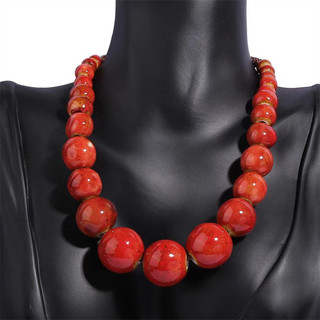Vòng cổ hạt gốm phong cách dân tộc, điều chỉnh đượcsize, phù hợp phong cách bohemian
