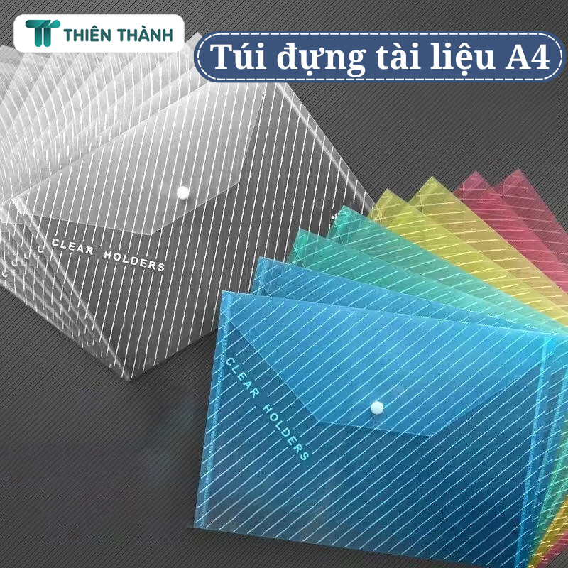Bìa Đựng Hồ Sơ A4 Trong Suốt - Clear Bag Đa Năng, Chống Thấm Nước, Tiện Lợi Cho Học Sinh/Văn Phòng, Sắp Xếp Gọn Gàng