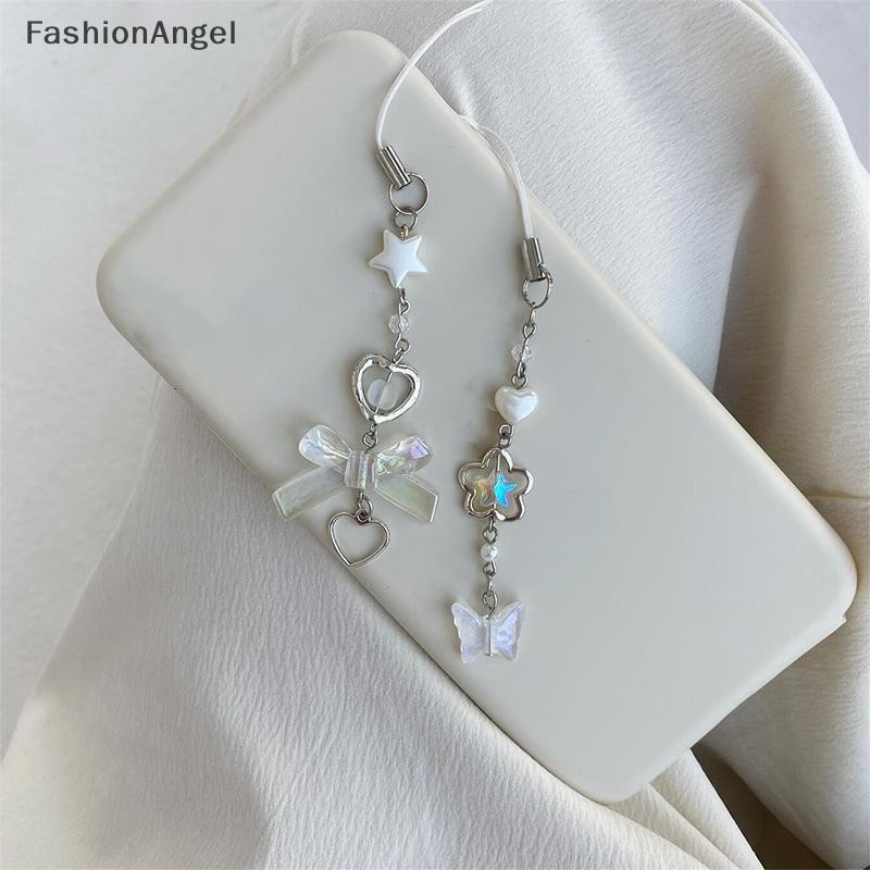 FashionAngel Y2K Dây Đeo Điện Thoại Di Động Trong Suốt Dây Xích Điện Thoại Ngọt Nơ Dây Buộc Điện Thoại Di Động Cho Bé Gái Chống Mất Móc Khóa VN