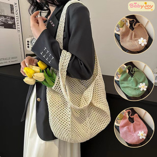 【BabyJoy】Túi cói dệt thủ công,Túi Cói Đi Biển Nữ Cao Cấp,Túi Cói Tote Lưới Phong Cách Hàn Quốc,Đựng Đồ Tiện Lợi