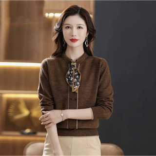 Áo Len Dài Tay Nữ Thu Đông Rời Mẹ Mặc Ôm Hơn Áo Len Đi Làm ~