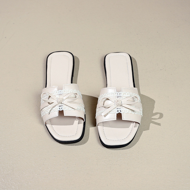 Atikota Nữ Sandal Thời Trang Tinh Tế Nơ Trang Trí Đa Năng Thoải Mái Nhẹ Dép Thường Ngày