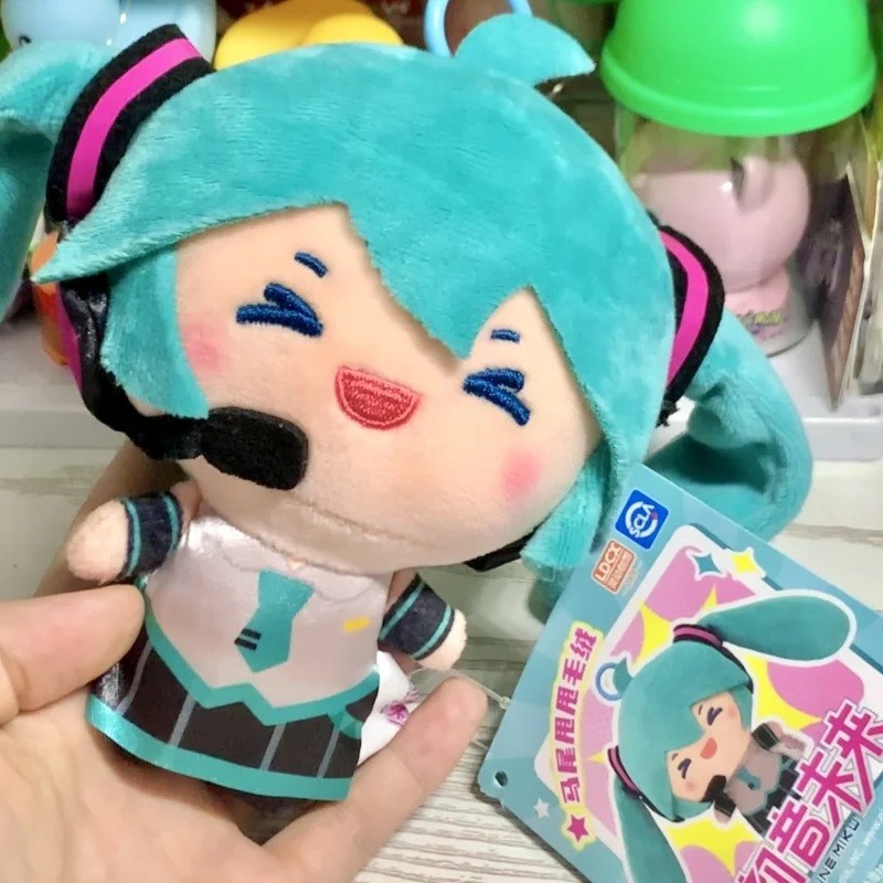 13cm Hatsune Miku Q Phiên Bản Sang Trọng Búp Bê Kawaii Miku Sang Trọng Đồ Chơi Nhồi Bông Anime Ngoại Vi Búp Bê Trang Trí