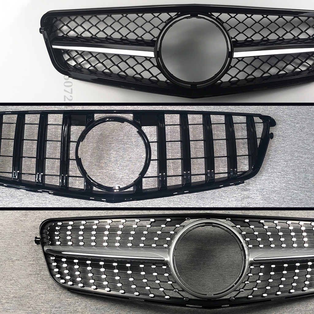 GT Kim Cương AMG Phong Cách Trước Lưới Tản Nhiệt Hood Nướng Cho Xe Mercedes Benz C class W204 C204 S204 2007 2008 2009 2010 2011 2012 2013 2014 Như C180 C200 C250 C300 Điều Chỉnh Phụ Kiện