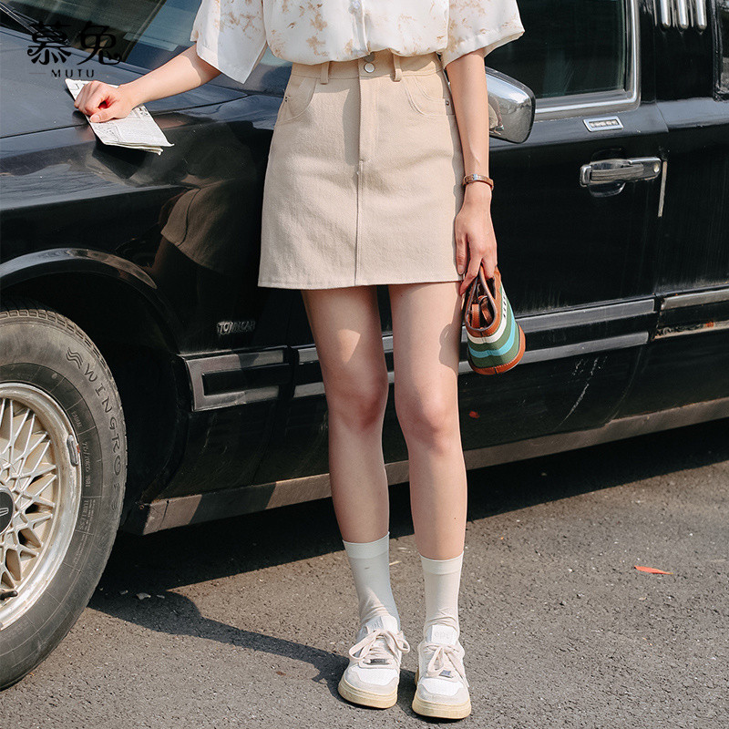 Váy Denim Chữ A Phong Cách Hàn Quốc, Phù Hợp Mặc Mùa Hè 2025
