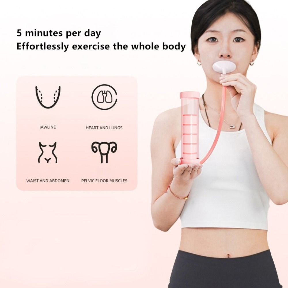 Máy huấn luyện hô hấp và cơ bụng BAMBOOB, dễ dàng điều chỉnh dung tích phổi, toning thiết bị phù hợp cho cả nam và nữ