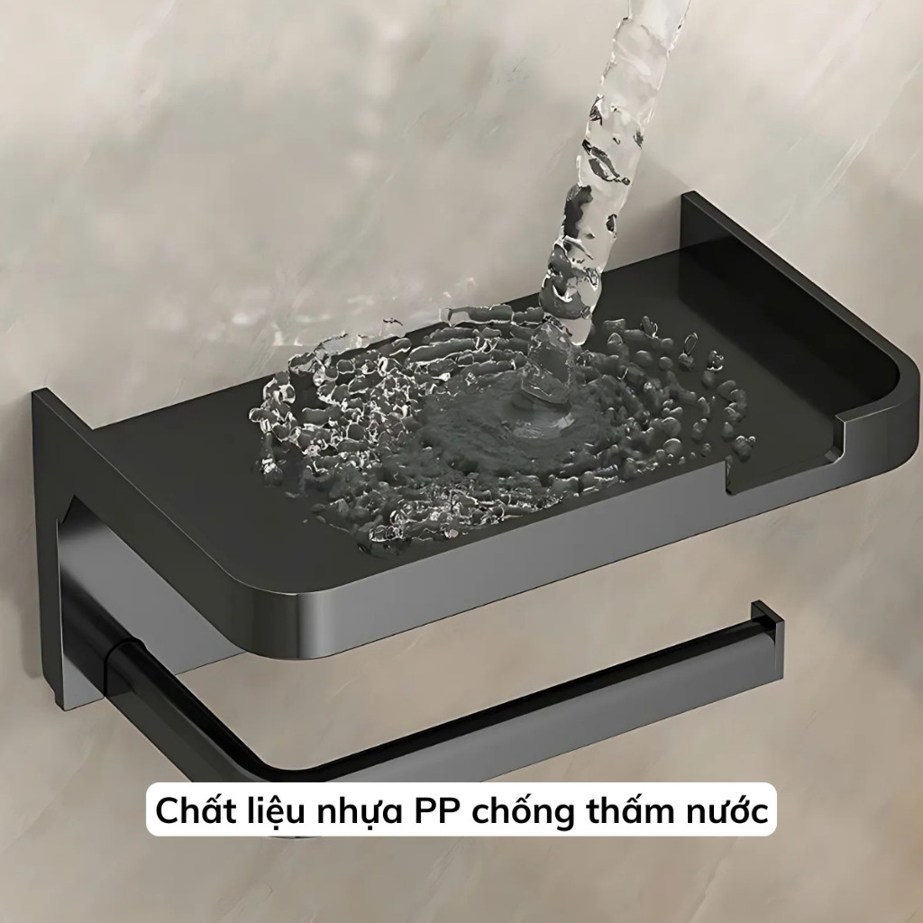 Kệ Để Giấy Vệ Sinh Treo Tường Có Ngăn Đựng Đồ Tiện Lợi, Giá Đựng Giấy Vệ Sinh Bằng Nhựa Dán Tường
