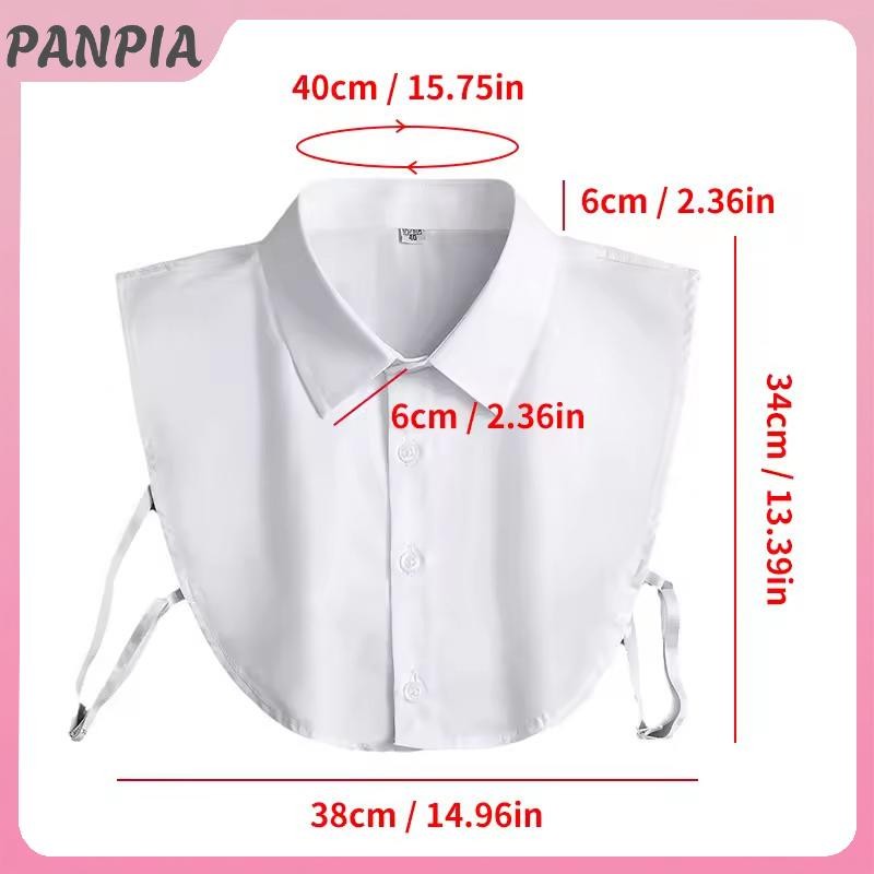 PANPIA-Lady Cổ Giả Nửa Áo Sơ Mi Công Sở Cổ Áo Sơ Mi Giả Cổ Thoải Mái Giả Nửa Cổ Cho Nam Nữ Chính Thức Dịp