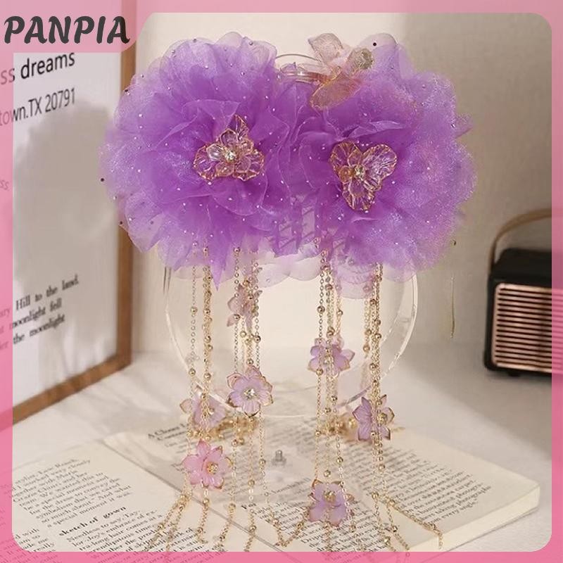 PNPIA-Đầm Hoa Sen Kim Sa Lấp Lánh Tua Rua Vuốt Tóc Cho Nữ Cô Gái Ngọt Ngào Thời Trang Kẹp Phụ Kiện Tóc Quà Tặng