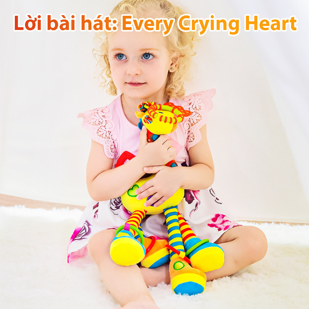 Giraffe Doll Pendant for Baby Bed Bell 0-1Y Infant Plush Doll Push Cart Pendant Comfort Toy