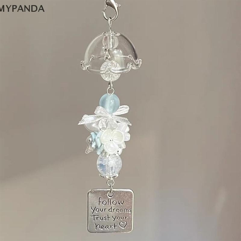 MYPANDA Móc Khóa Trong Suốt Chuông Gió Dễ Thương Mặt Dây Chuyền Điện Thoại Di Động Móc Khóa Dây Túi Phụ Kiện Trang Trí Nhà Cửa.