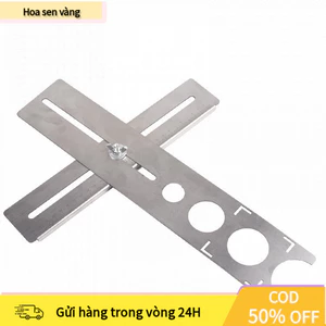 【24H】Thước Khoan Lỗ Gạch Inox 2 Đoạn – Dụng Cụ Lấy Dấu Ống Nước, Ổ Cắm Trên Gạch Men Kính
