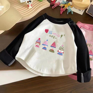 Mùa Xuân Thu Trẻ Em Cotton Nguyên Chất Dài Tay Áo Thun Màu Sắc Tương Phản Bé Trai Bé Gái Hoạt Hình Thời Trang Trung Nhỏ Trẻ Em Đáy Áo Sơ Mi Top