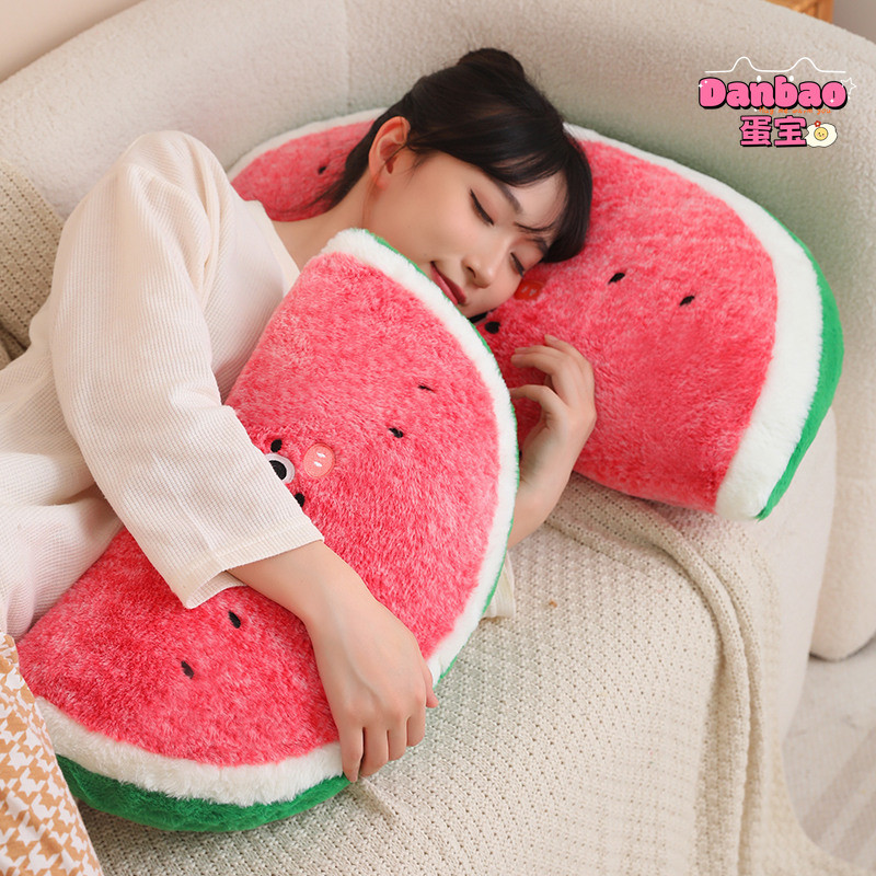 ((Danbao) Đồ chơi nhồi bông dưa hấu cỡ lớn cho bé Chất liệu gối búp bê dưa hấu dễ thương Quà tặng mềm cho bạn bè Quà tặng sinh nhật