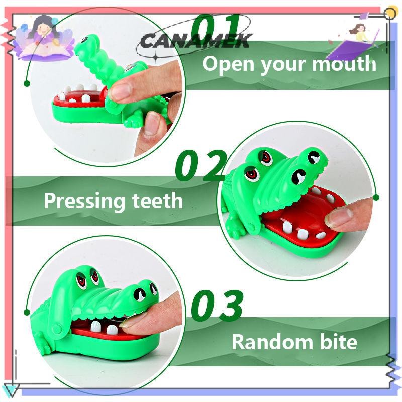 CANAMEK Ngộ nghĩnh Cắn Tay Cá Sấu Miệng Móc Khóa Hoạt Hình Động Vật Báo Chí Răng Cắn Ngón Tay Lừa Móc Khóa Mặt Dây Chuyền Túi Trang Trí CSF