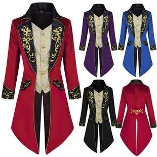 Áo Khoác Nam Steampunk Gothic Victorian Thời Trung Cổ, Phù Hợp Lễ Hội Halloween