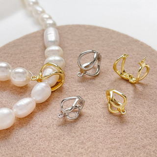 14k Mạ Đồng Vàng Thật Bảo Quản Màu Sắc Mạnh Mẽ Khóa Đa Năng Tự Làm Vòng Tay Vòng Cổ Hoàn Thiện Che Khuyết Điểm Khóa Túi Đính Hạt Khóa Đầu Phụ Kiện