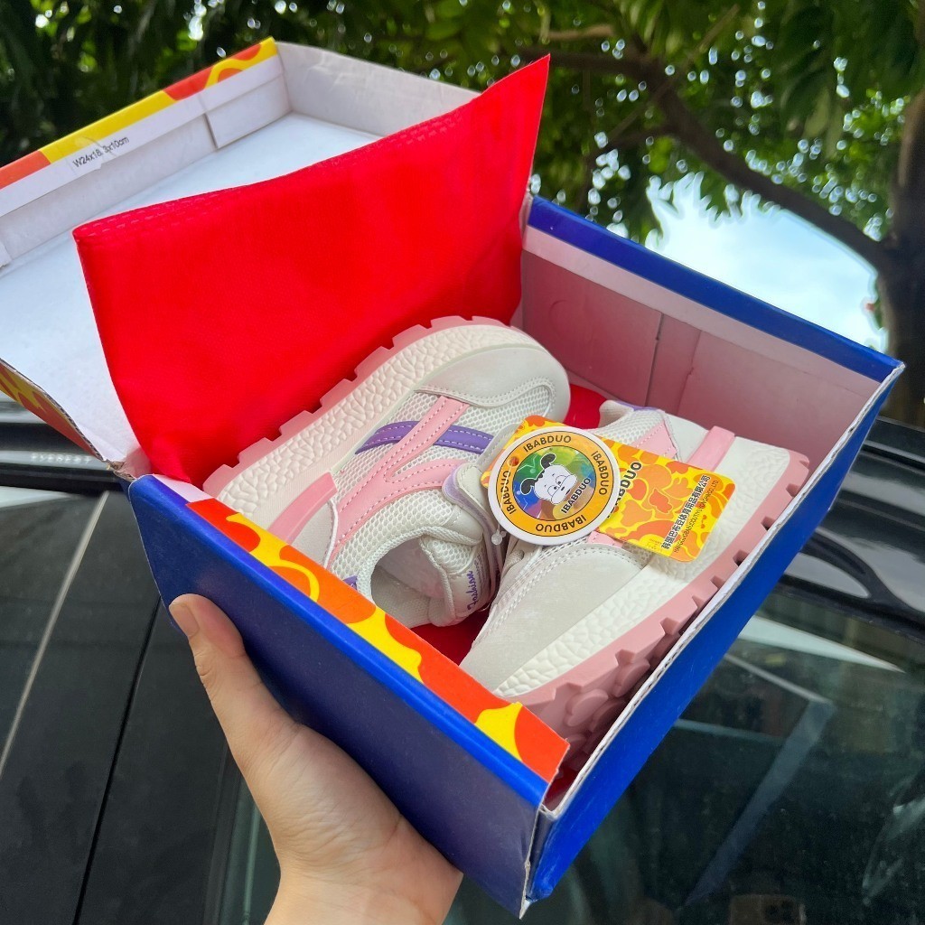 giày thể thao bé trai bé gái 2 sọc mẫu mới cho bé độn đế 2 phân bé trai đi học đi chơi QCCC full box TTF209 ( ảnh thật )