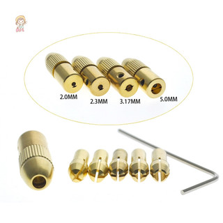 Twe 7 / 12 Cái / bộ Đồng Collet Micro Khoan Tự Kín Mũi Khoan Dụng Cụ Chuck Adapter Phát Hành Nhanh Keyless Bit Adapt 2-5mm VN