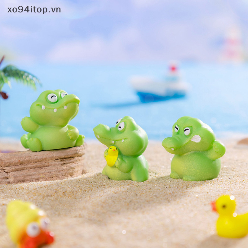 Xoitop Hoạt Hình Cá Sấu Dễ Thương Tượng Nhỏ Hoạt Hình Microlandscape Các Bức Tượng Nhỏ Đồ Trang Trí Ngộ nghĩnh Sáng Tạo Thu Nhỏ Trang Trí Nhà Cửa Quà Tặng VN