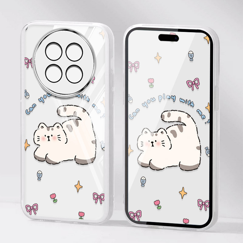Ốp Điện Thoại YBD Cho Realme 14 Pro + Realme 14T 5G Realme 13 Pro + Realme 12X Realme 12 Pro Plus Realme 12 + Họa Tiết Mèo Con Dễ Thương Với Hangi
