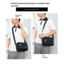 Túi đeo chéo nam BRBRAA, Túi đeo vai vải xanh đen nâu xanh, hình chữ nhật Nylon thông thường 4 dây kéo Túi xách nam du lịch