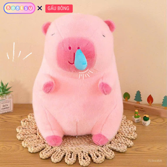 [ Kéo Mũi Chậm ] Capybara Hồng Chảy Nước Mũi Capybara Chảy Nước Mũi Hồng Dễ Thương Capybara Màu Hồng Cao Cấp