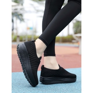 Mới Flyknit Rocker Giày Slip-On Lười Size Lớn Giày Thể Thao Nữ Hàng Miễn Phí Vận Chuyển