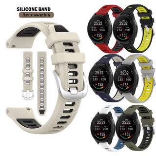 Dây đeo đồng hồ 20mm 22mm Chạy dây đeo silicon cho Garmin Forerunner 165 255 265 645 245 55 158 Âm nhạc