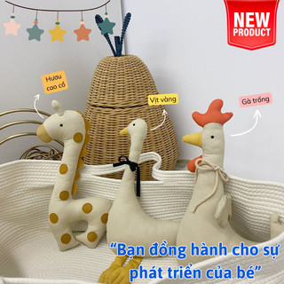 Thú Bông Bunnies House Cotton Nhẹ, Bé Ôm Ngủ Dịu Êm, Dễ Mang Theo