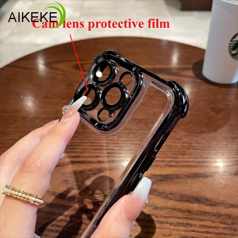 Vỏ Cam Bảo Vệ Phim Ống Kính Cho Redmi Note 13R 13 12 Pro 4G 5G 11S 11T 10 10T 5G 11 Pro 11S 10 Pro Max 9S Redmi 9T Vỏ Mềm Trong Suốt Chống Sốc Kinh Doanh Có Túi Khí