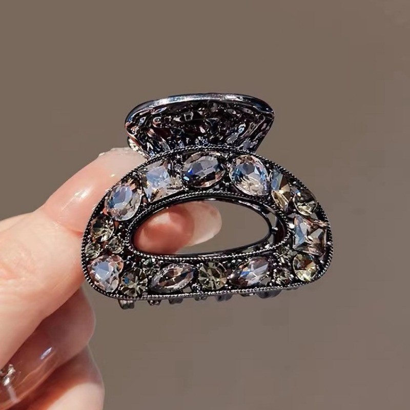 Mauropoli [Sẵn Sàng] Pháp Sáng Bóng Kim Cương Giả Rỗng Vừa Lấy Kẹp Nửa Vòng Cung Top Kẹp Khối Lượng Nhỏ Tóc Lấy Flash Kim Cương Đuôi Ngựa Nửa Kẹp Đầu Sau