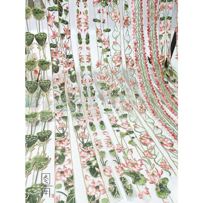 Sen Thêu ren cạnh phụ kiện Hanfu tay áo cổ organza rèm cạnh dải DIY | BigBuy360 - bigbuy360.vn