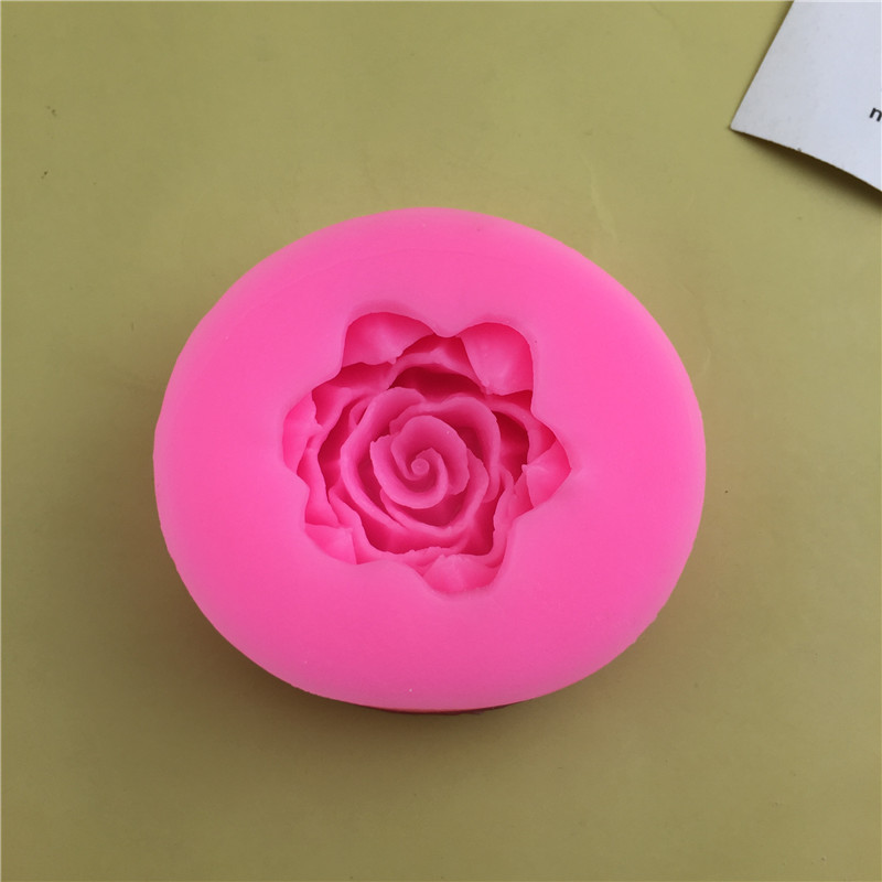 3D Hoa Hồng khuôn silicon socola fondant trang trí bánh thơm thạch cao DIY nướng bánh