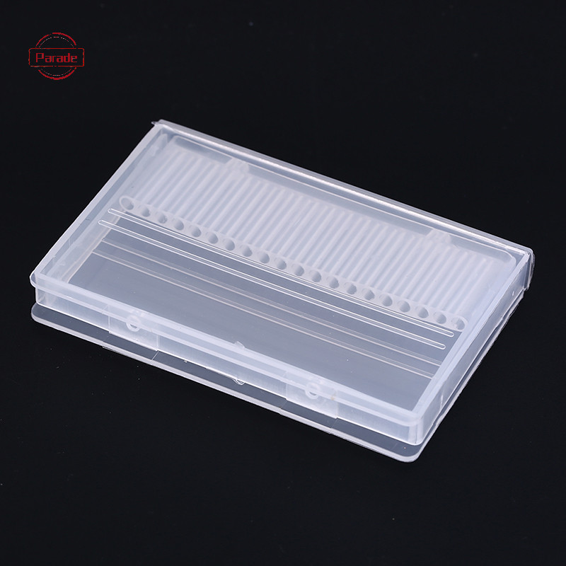 Parade 20 lỗ mũi khoan móng tay hộp nhựa trưng bày đứng hộp đựng cho mũi khoan 3 / 32 "VN