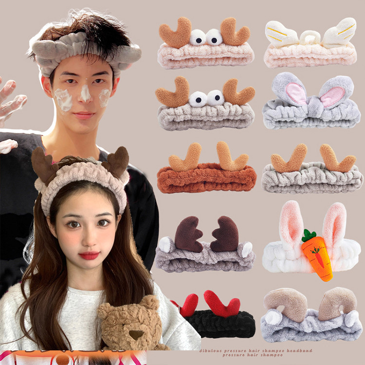 Băng đô rửa mặt cho nam và nữ Trang điểm làm sạch da mặt Băng đô co giãn