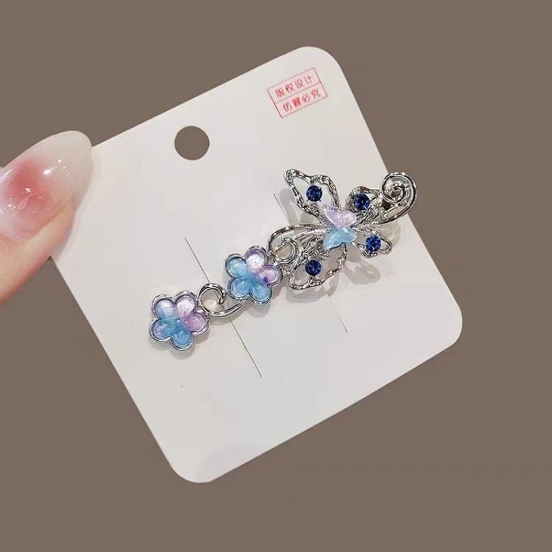 Mauropoli Kẹp mũ/tóc nữ cao cấp đính đá, kẹp bướm, kẹp mỏ vịt, sẵn sàng