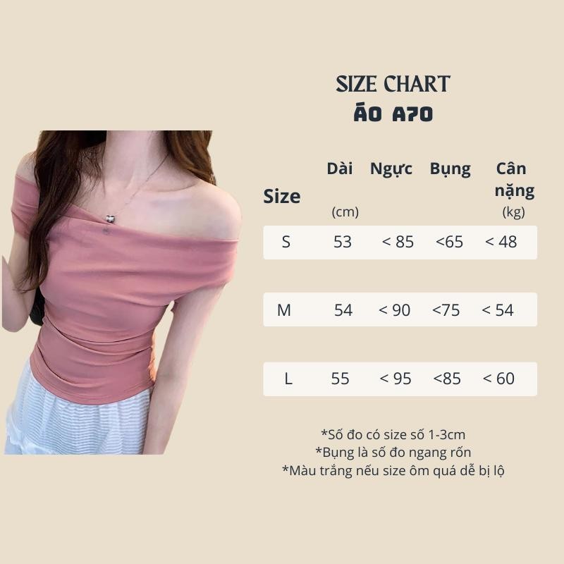 Áo trễ vai cộc tay nữ LENOGI Áo kiểu nữ bẹt vai  mùa hè coton mịn mát