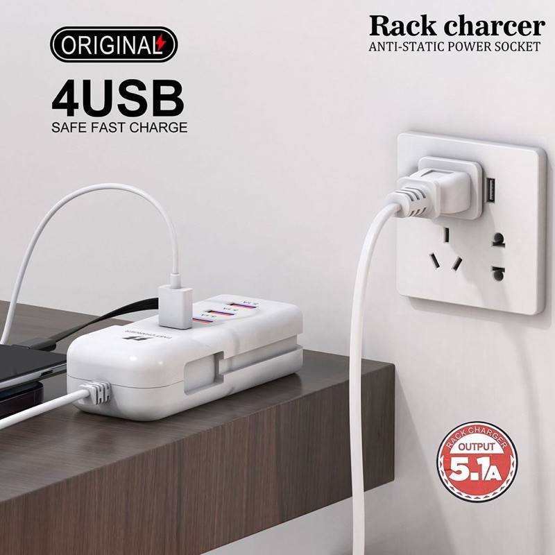 Bộ Sạc Nhanh 66W Đa Năng 5 Trong 1 Ngắt Tự Động Bảo Vệ Thiết Bị, Sạc 5 Thiết Bị cùng 1 lúc
