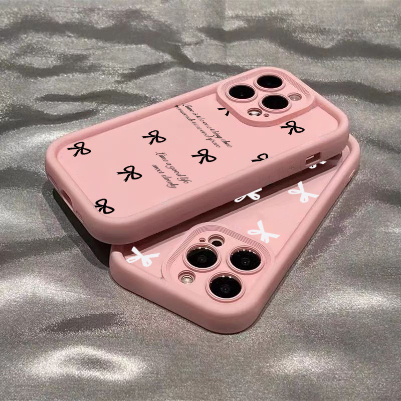 Vỏ Tương Thích Cho Realme C63 C65 C67 Note 60 50 C53 C55 C35 C51 C15 5i C21Y C11 C25 C25Y C20 5S C20A C17 C33 C30 9i 8 8i 6i 5 7i C31 C21 Vỏ Silicon Mềm Mờ Nơ Tiếng Anh